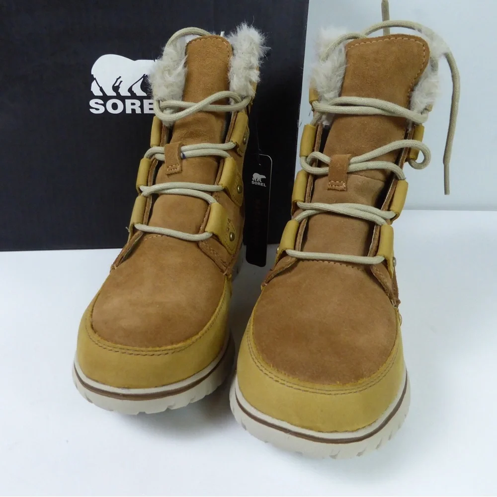Sorel Waterproof Cozy Joan Waterproof Suede Leather Boots Fur Collar NIB - Picture 10 of 10